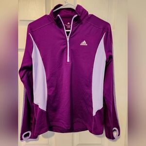Adidas Purple Quarter-Zip Pullover